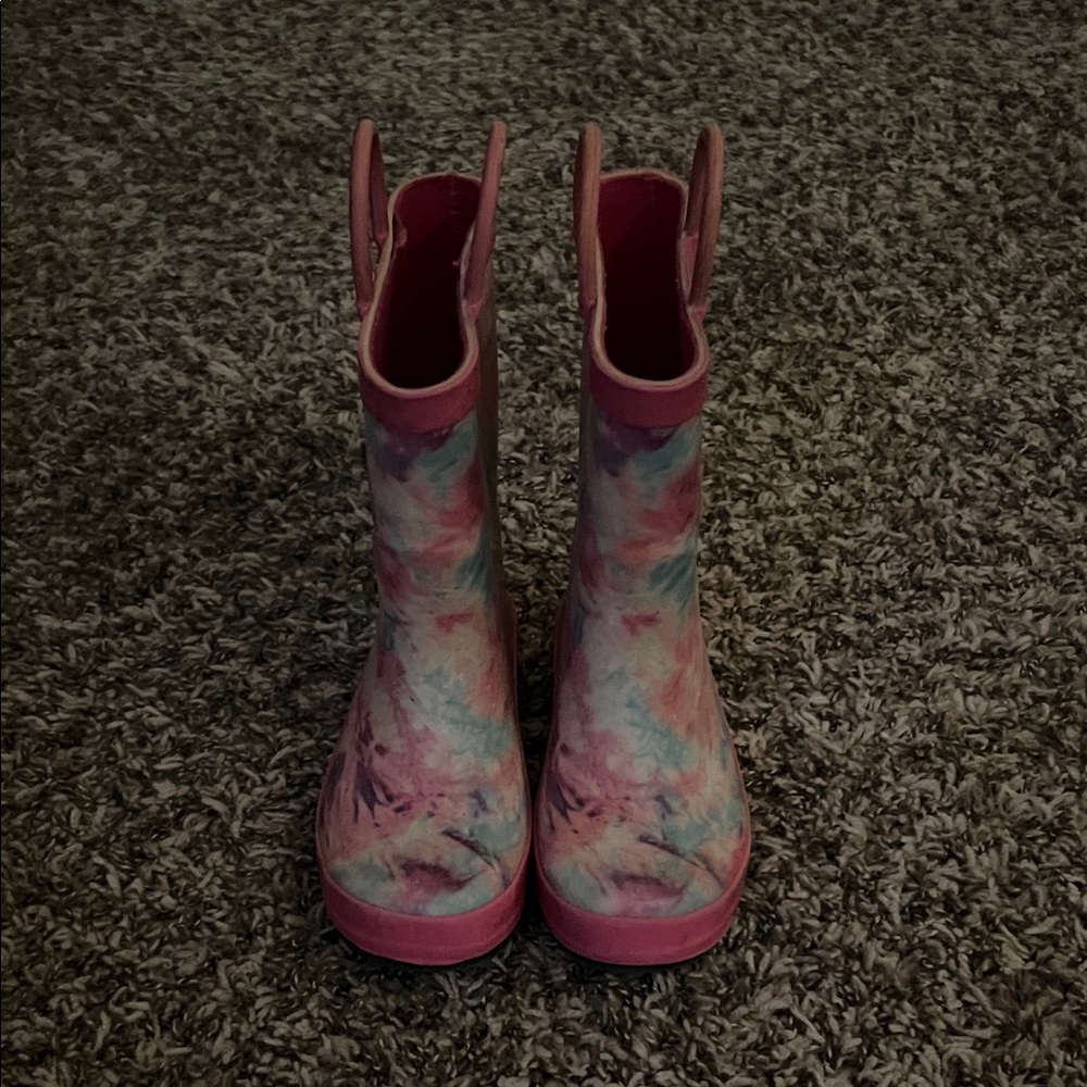 Colorful Tie-Dye Rain Boots
